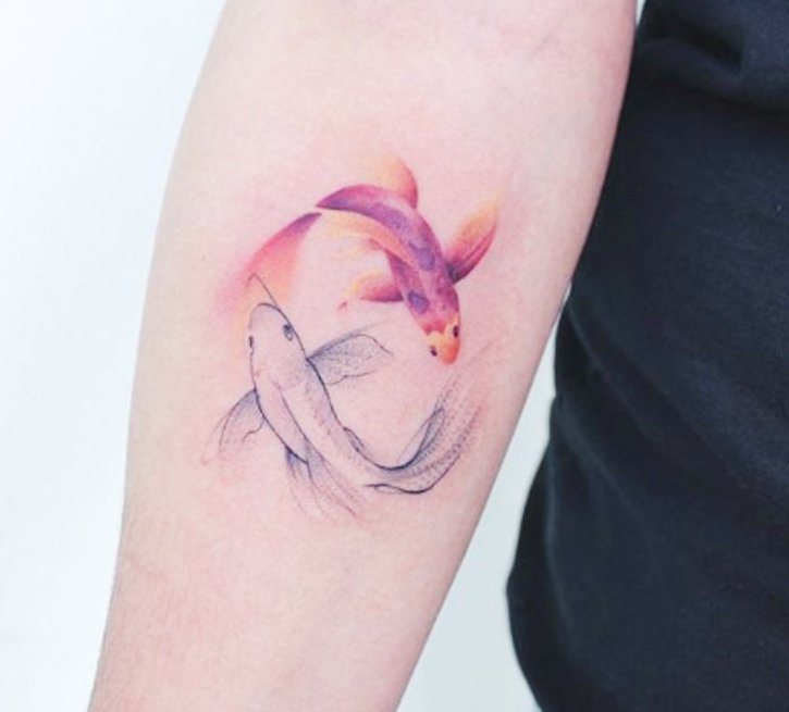 Tatuajes de peces koi