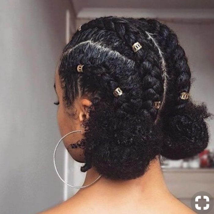 Peinado trenzas y busn