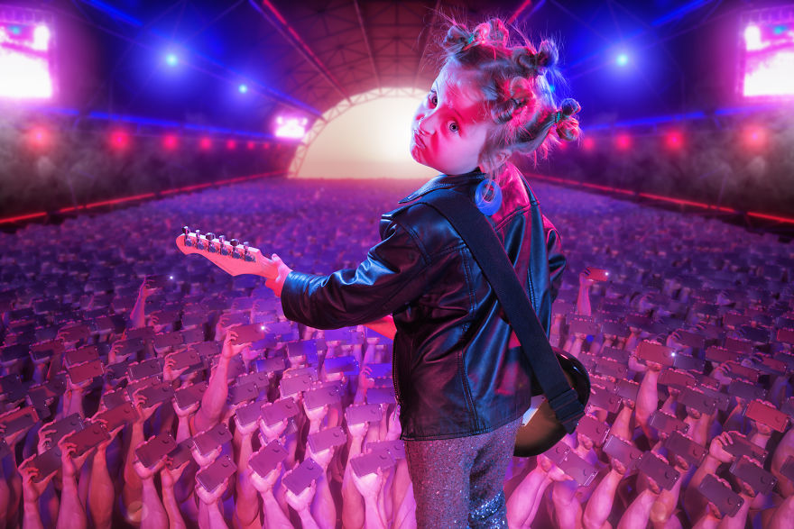 Fotógrafo de padre niña