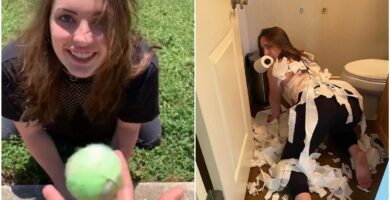 La extraña historia de una joven que gana dinero actuando como un perro