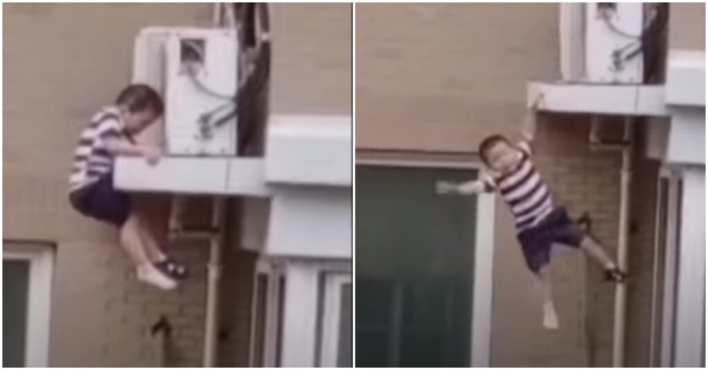 Lograron atrapar a un niño que cayó al aire desde un quinto piso