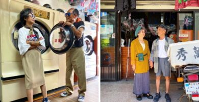 Los abuelos taiwaneses modelan ropa olvidada y causan revuelo en redes sociales